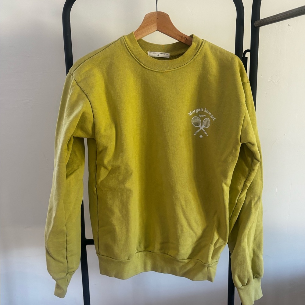 Morgan Stewart Sport Olive Crewneck Sweatshirt